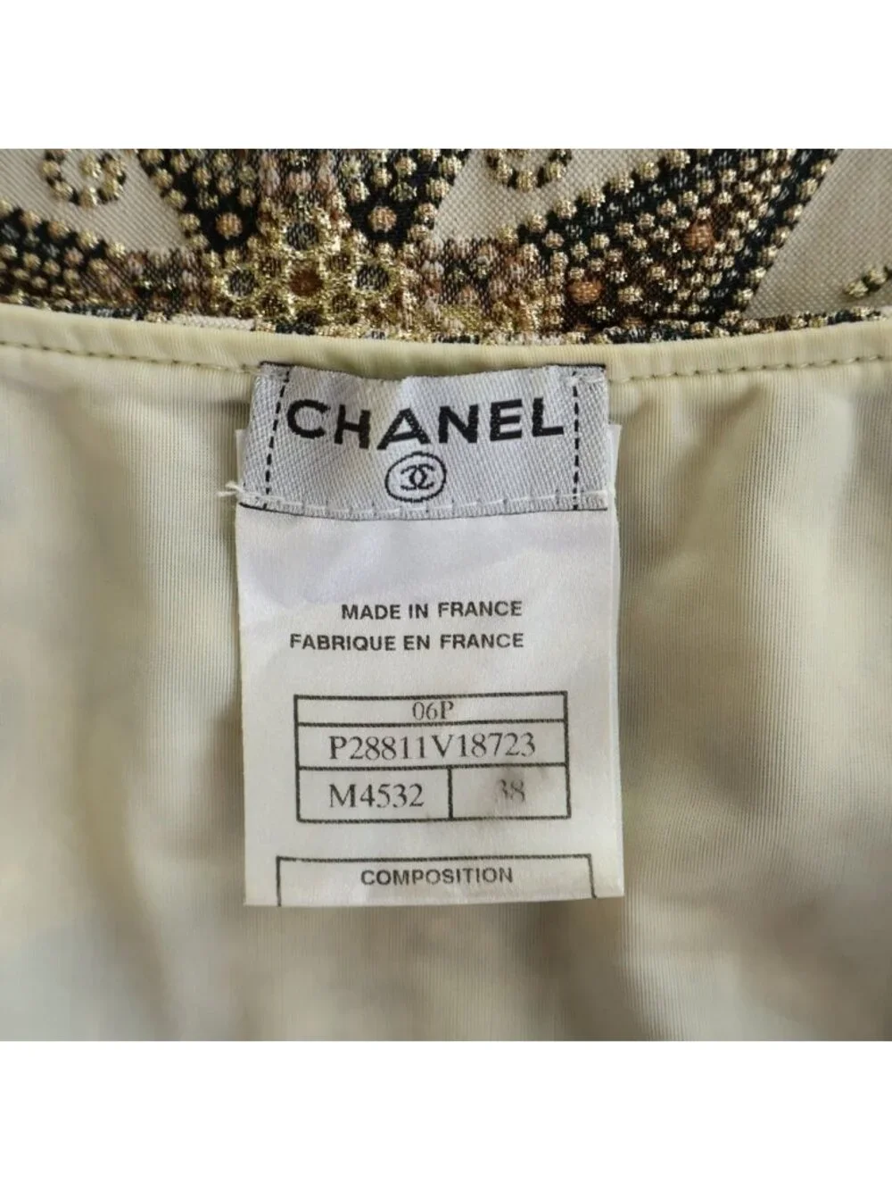 Chanel CC Logo Star Pattern Embroidery Polyester Nylon Sleeveless Top 8 Beige